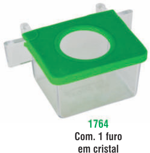COMEDOURO 1 FURO EM CRISTAL
