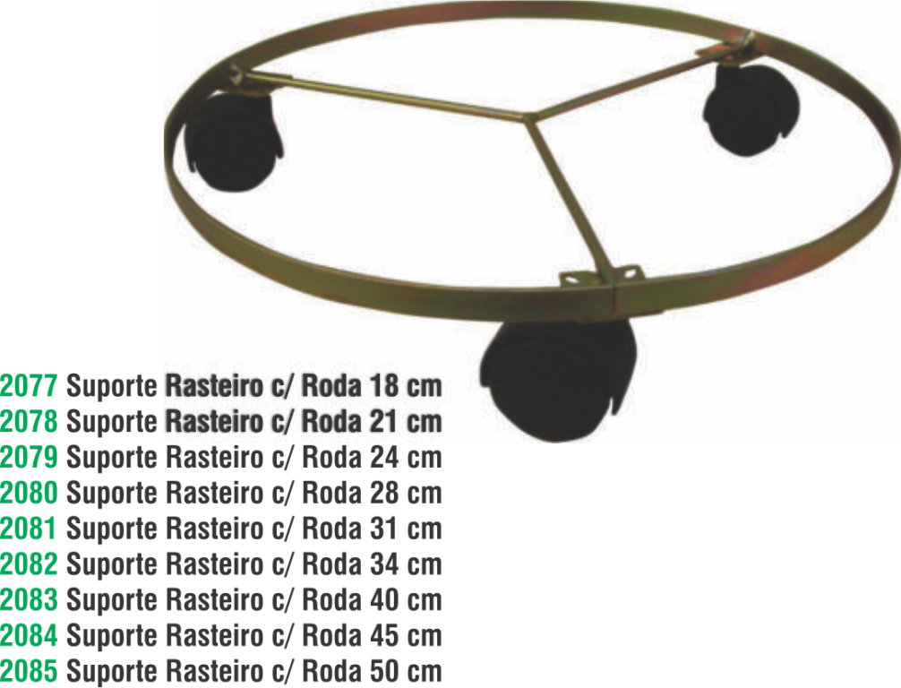 SUPORTE RASTEIRO 3 RODAS 50 CM