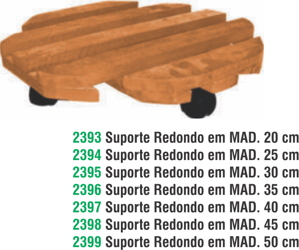 SUP RASTEIRO REDONDO RODA 25CM