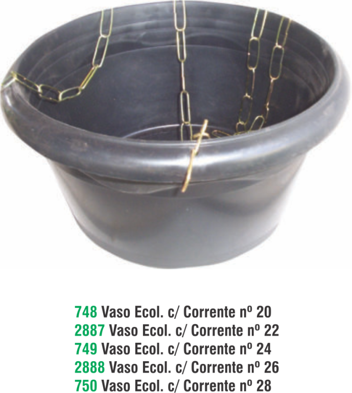 VASO ECOL PLAST C/ CORRENTE 26