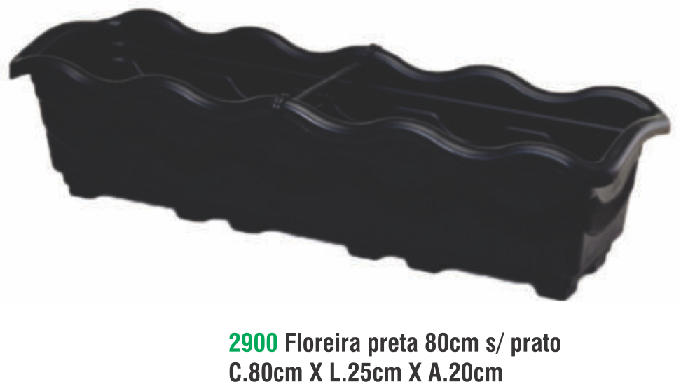 FLOREIRA PRETA 75 CM S/ PRATO