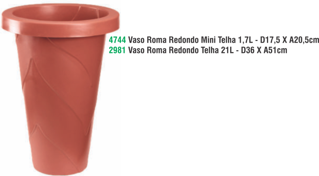 VASO ROMA RED GR TELHA