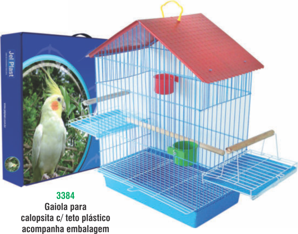 GAIOLA CALOPSITA TETO PLASTICO