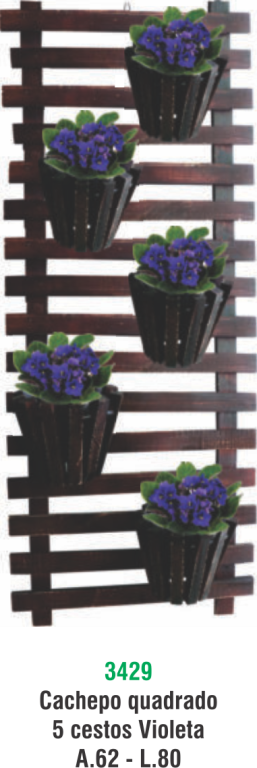 CACHEPO QUADRADO VIOLETA 5 CESTOS