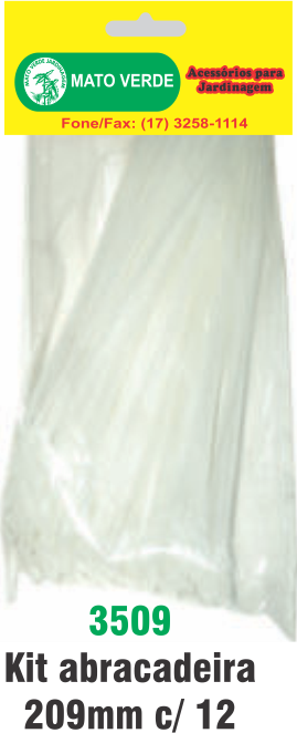 KIT ABRAÇADEIRAS 209 MM C/ 10 PÇ