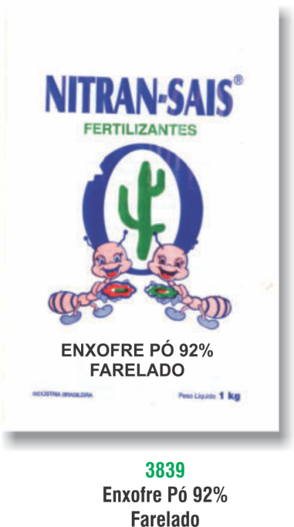ENXOFRE PÓ 95% FARELADO 1KG