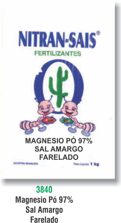 MAGNESIO SAL AMARGO PÓ 97% FARELADO 1KG
