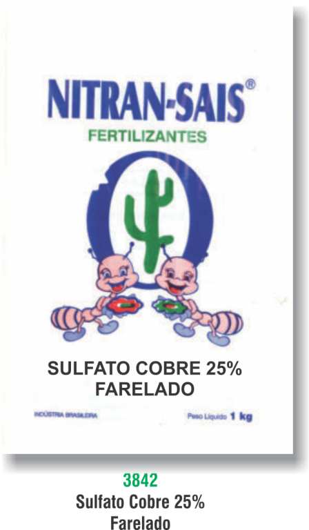 SULFATO DE COBRE 25% FARELADO 1KG