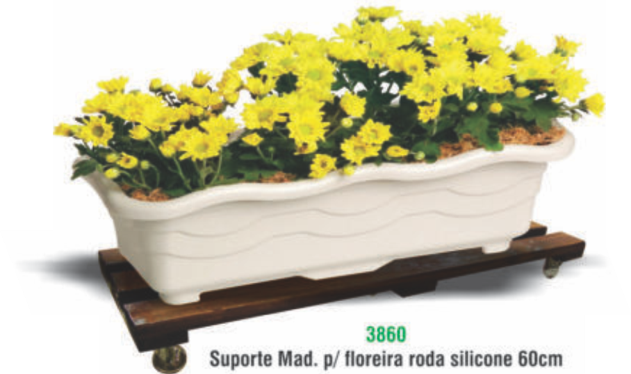 SUPORTE MAD.P/ FLOREIRA RODA DE SILICONE 60CM