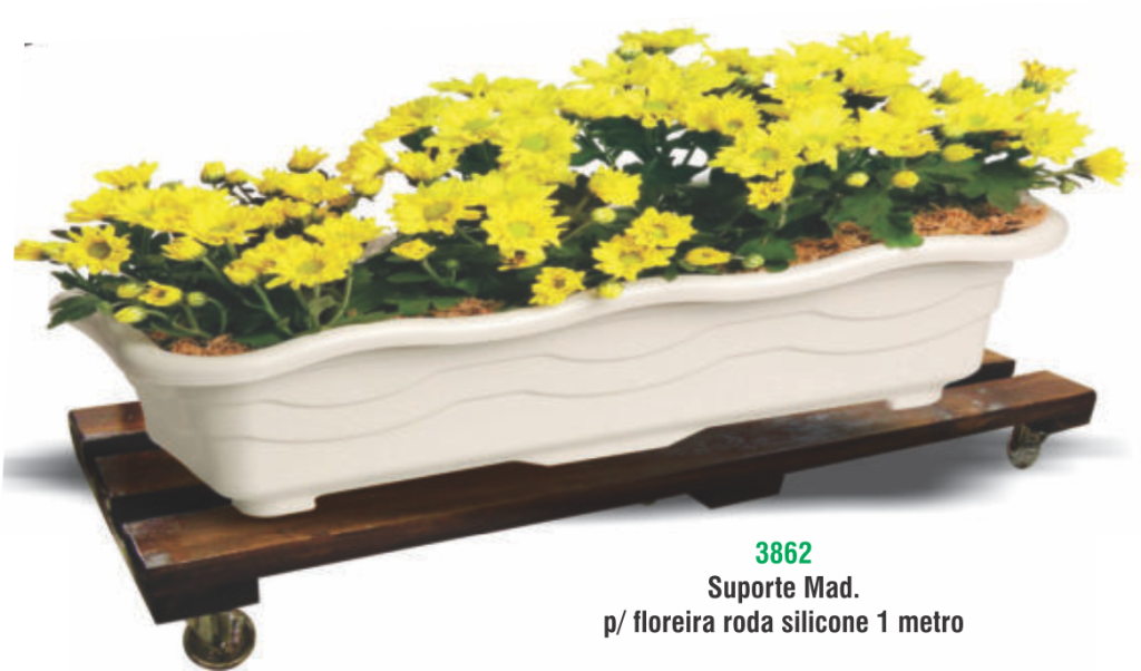SUPORTE MAD.P/ FLOREIRA RODA DE SILICONE 1 METRO
