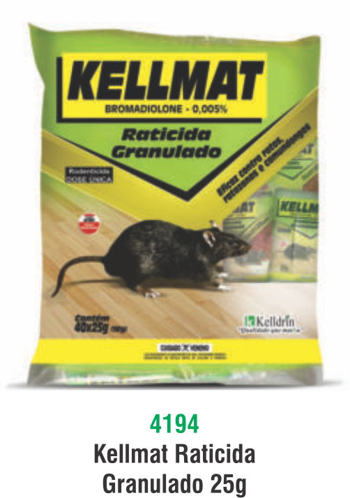 KELLMAT RATICIDA GRANULADO 40 PCT C/ 25g