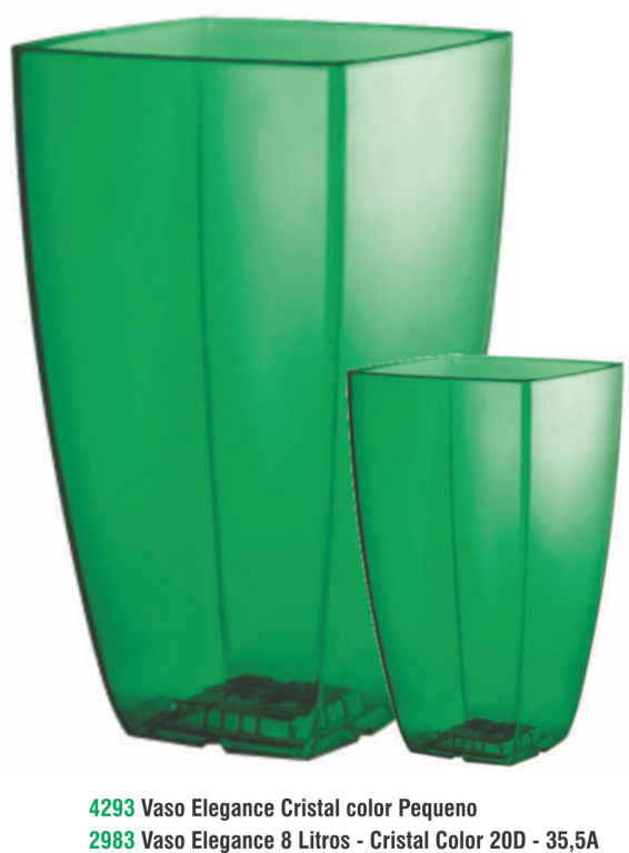 VASO ELEGANCE CRISTAL COLOR PEQUENO