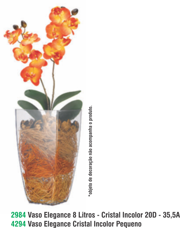 VASO ELEGANCE CRISTAL INCOLOR PEQUENO