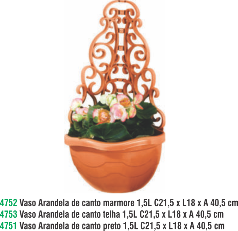 VASO ARANDELA DE CANTO PRETO 1,5 L