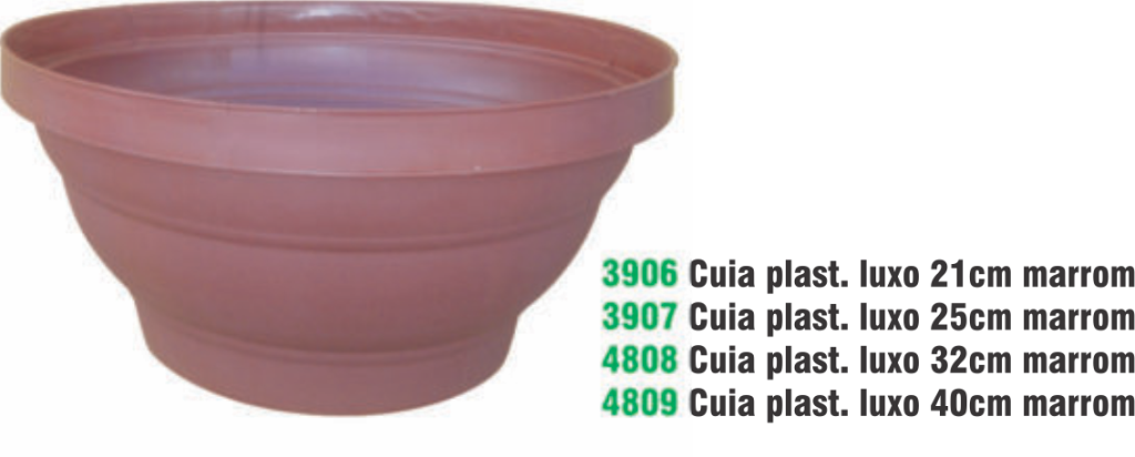 CUIA LUXO 32 CM MARROM P/ ROSAS DO DESERTO 6LT