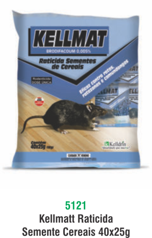 KELLMATT RATICIDA SEMENTE CEREAIS PC40X25G