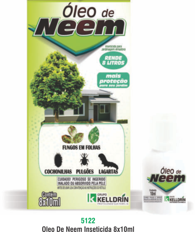 OLEO DE NEEM INSETICIDA 8X10ML