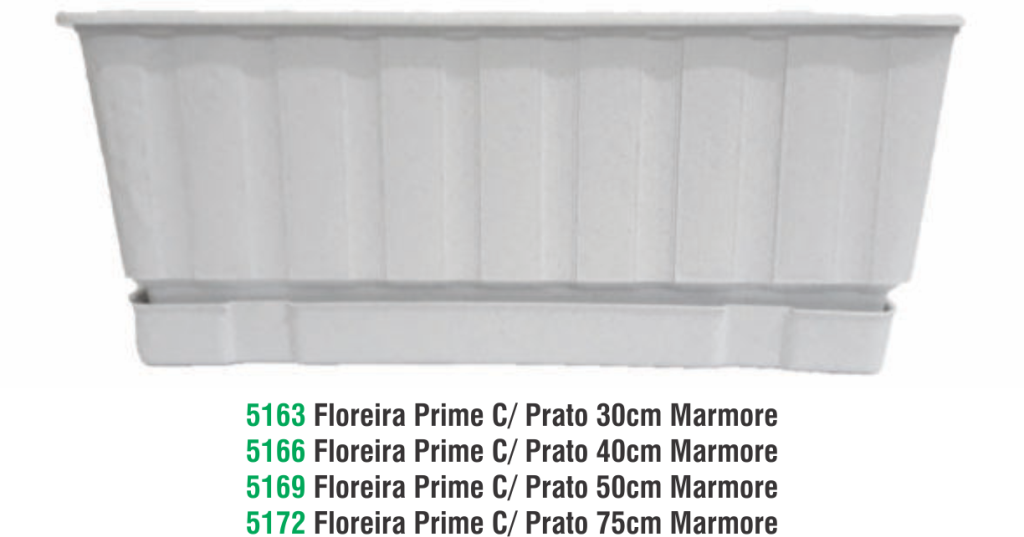 FLOREIRA PRIME C/PRATO 40 CM MARMORE