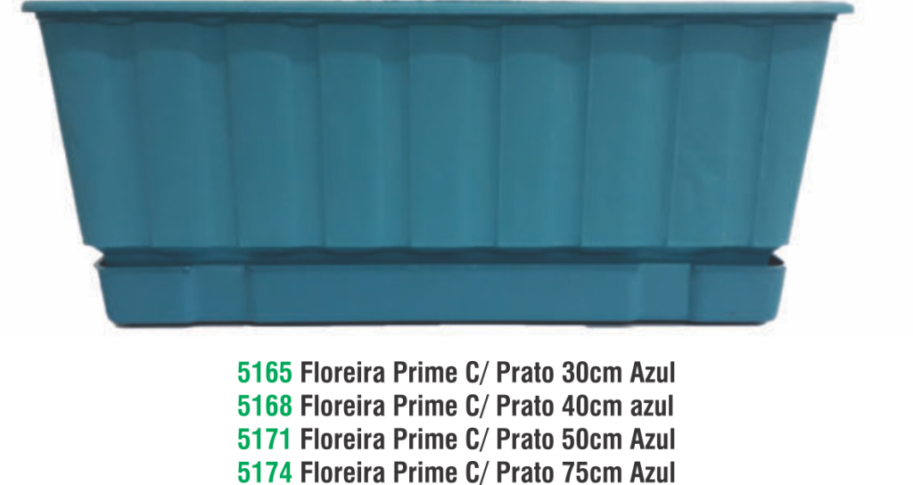 FLOREIRA PRIME  C/ PRATO 50 CM AZUL
