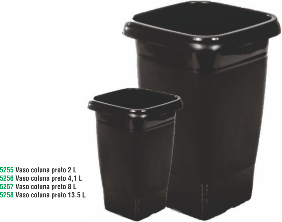 VASO COLUNA PRETO 2 L