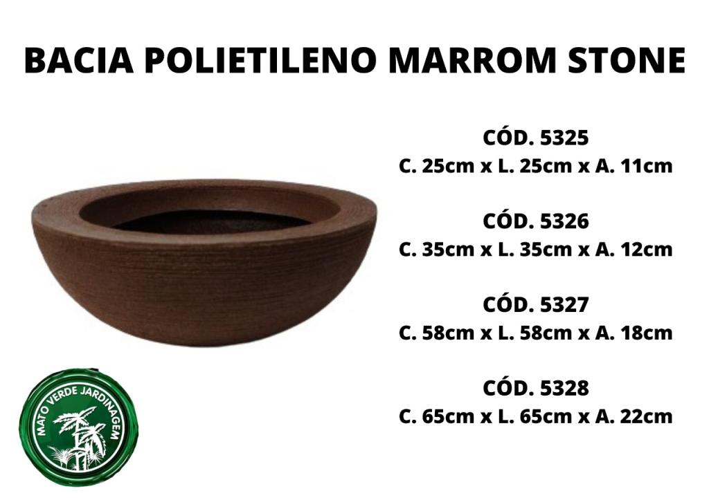 BACIA POLIETILENO MARROM STONE C.65XL.65XA.22