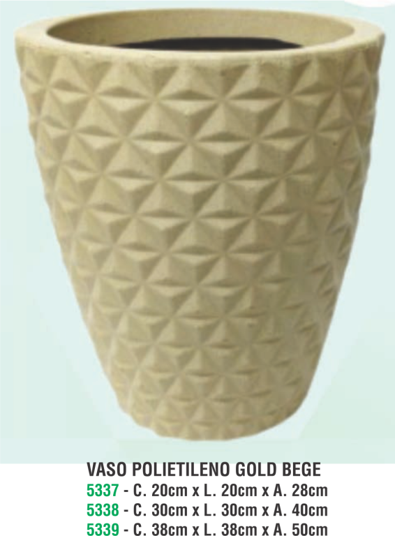 VASO POLIETILENO GOLD BEGE C.38XL.38XA.50