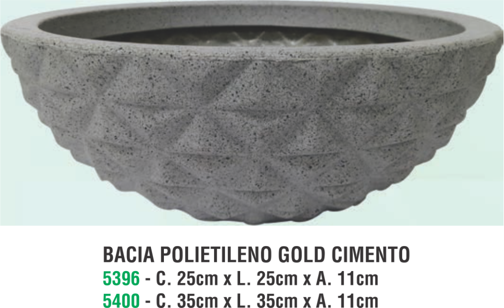 BACIA POLIETILENO GOLD CIMENTO C.25XL.25XA.11