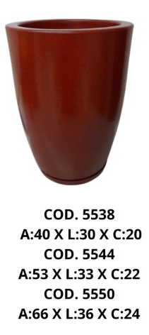 VASO COLUNA LISO POLIETILENO PREMIUM VERMELHO A:66 X L:36 X C:24