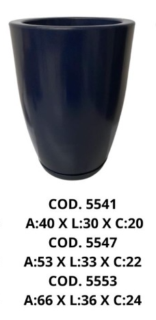 VASO COLUNA LISO POLIETILENO PREMIUM AZUL A:66 X L:36 X C:24