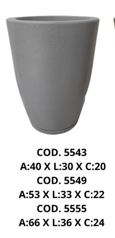 VASO COLUNA LISO POLIETILENO PREMIUM CIMENTO A:66 X L:36 X C:24