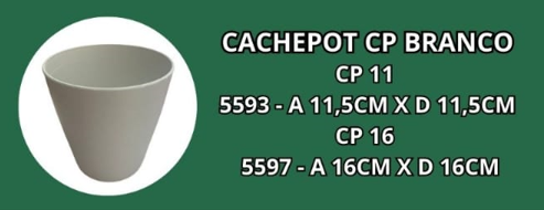 CACHEPOT CP 11 BRANCO -A 11,5CM X D 11,5CM
