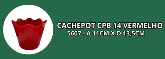 CACHEPOT CPB 14 VERMELHO -A 11CM X D 13,5CM