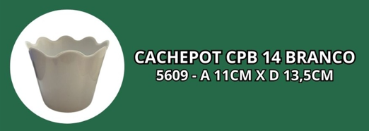 CACHEPOT CPB 14 BRANCO -A 11CM X D 13,5CM