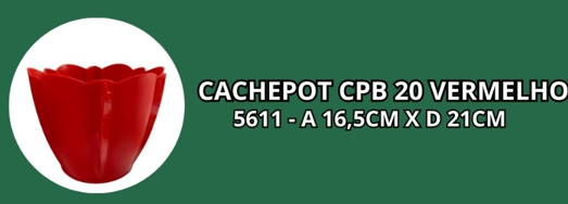 CACHEPOT CPB 20 VERMELHO -A 16,5CM X D 21CM