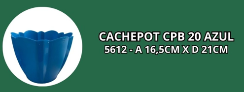 CACHEPOT CPB 20 AZUL -A 16,5CM X D 21CM