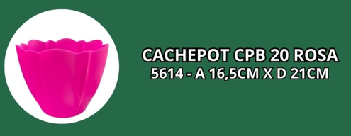 CACHEPOT CPB 20 ROSA -A 16,5CM X D 21CM