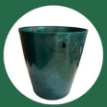 CACHEPOT LUXURY 06 VERDE CARIBE -A 5,5CM X D 7CM