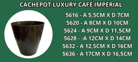 CACHEPOT LUXURY 11 CAFÉ IMPERIAL -A 9CM X D 11,5CM