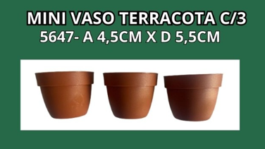 MINI VASO TERRACOTA 6 C/3 -A 4,5CM X D 5,5CM