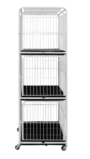 CANIL/GATIL PET MIX 03 LUGARES FIXO - BRANCO