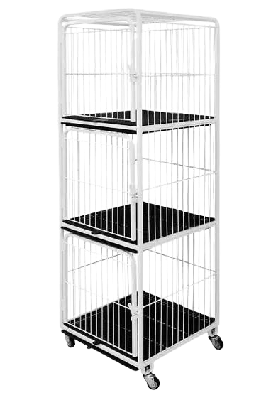 CANIL/GATIL PET MIX 03 LUGARES FIXO - BRANCO