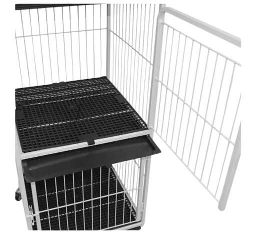 CANIL/GATIL PET MIX 03 LUGARES FIXO - BRANCO