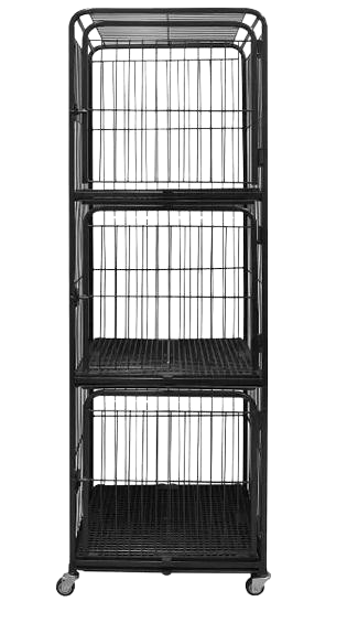 CANIL/GATIL PET MIX 03 LUGARES FIXO - PRETO