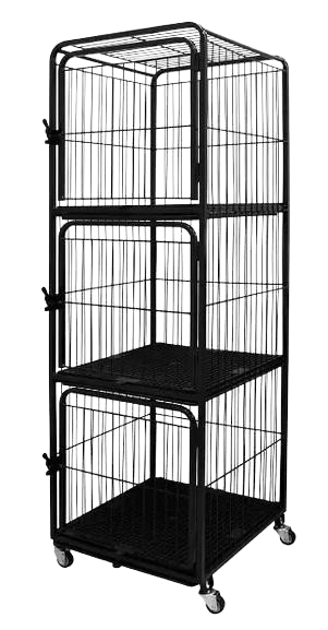 CANIL/GATIL PET MIX 03 LUGARES FIXO - PRETO