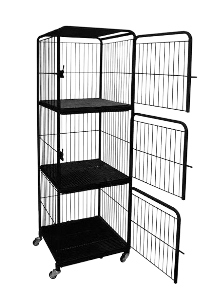 CANIL/GATIL PET MIX 03 LUGARES FIXO - PRETO