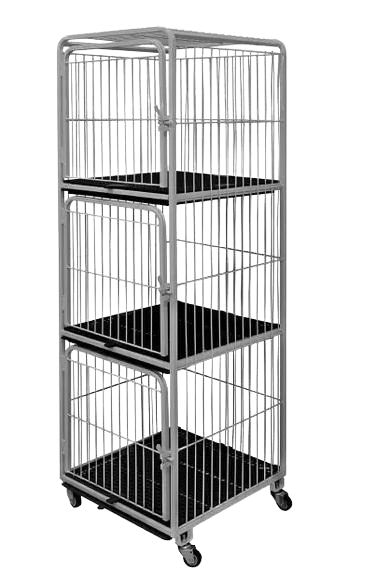 CANIL/GATIL PET MIX 03 LUGARES FIXO - PRATA