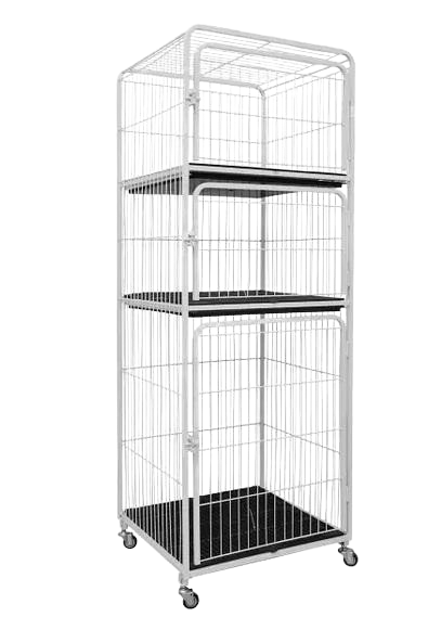 CANIL/GATIL PET MIX 03 LUGARES FIXO MEGA - BRANCO