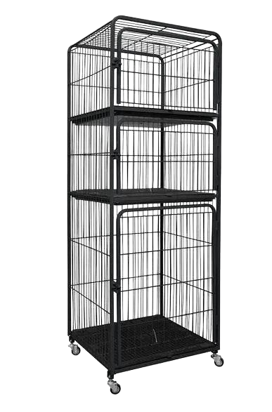 CANIL/GATIL PET MIX 03 LUGARES FIXO MEGA - PRETO