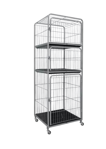 CANIL/GATIL PET MIX 03 LUGARES FIXO MEGA - PRATA