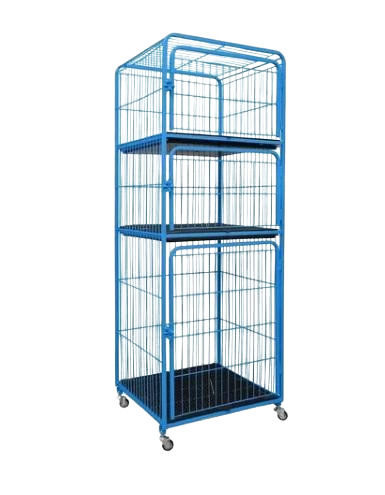 CANIL/GATIL PET MIX 03 LUGARES FIXO MEGA - AZUL